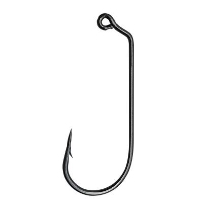 China Ourdoor Fishing WONDERFUL 1#-4# 1/0-6/0 Steel Alloy Barbed Crank Hook Freshwater for sale