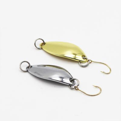 China Factory 2.5g Wobblers Vib Vibration Metal Trolling Spoon WONDERFUL Unpainted Sea Lead Electropated for sale