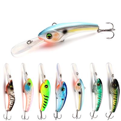 China Custom Freshwater WONDERFUL Bass Crankbait Hard Fishing Lures Lipless Deep Diving OEM 19g PVC 95mm Small for sale