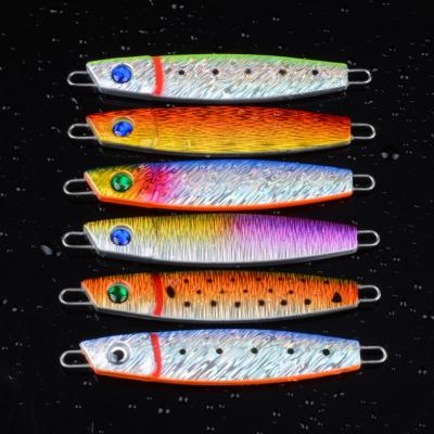 China WONDERFUL Realistic 10cm 50g Reflective 3d Coating Eyes Saltwater Metal Slow Pitch Casting Long Lure for sale