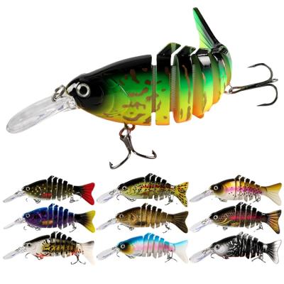 China WONDERFUL ABS Plastic 23g Hard ABS Plastic Minnow 12cm Jointed Lure Zander Knotty Sinking Fishing Bait for sale