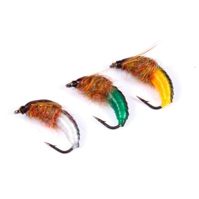 China WONDERFUL Freshwater Flies ABS Plastic Carp Bass Trout Colorful Simulated Feather Insect Fly Fishing Caddis for sale