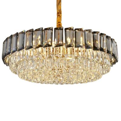 China Modern Luxury Crystal Chandelier Ligh Iron Living Dining Room Home Chandelier Pendant High End Postmodern Modern Decor for sale