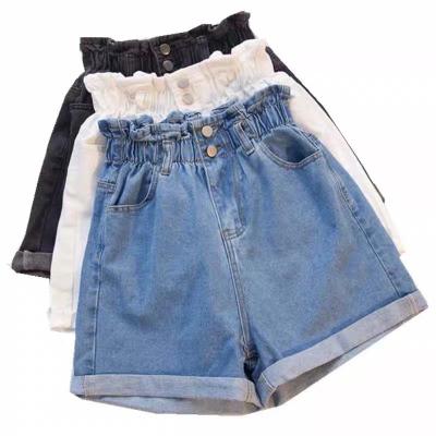 China S~5XL Women's Breathable Summer Wear 2020 New Fashion Plus Size High Fit Loose Waisted Elastic Waisted Cheap Denim Hot Shorts Wholesale for sale