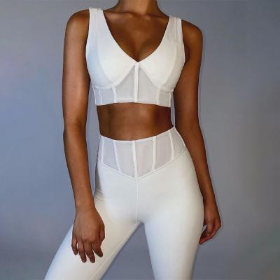 China High quality breathable wear yoga suit 2021 sport wear 2 piece gymwear sports bra and leggings yoga clothes for sale