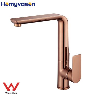 China Australia Watermark Watermark Rose Gold DR Brass Kitchen Faucet Metered Faucet Taps for sale