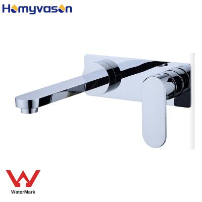 China Competitive Watermark Metered Faucets DR Brass Wall Mounted Step Down Basin Faucet Faucets for sale