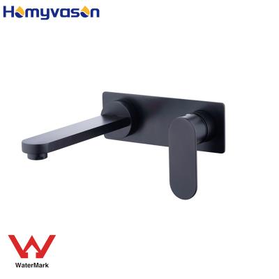 China Metered Faucets Watermark Certified Wall Mounted Basin Faucet Hot Cold Faucet For Bathroom for sale