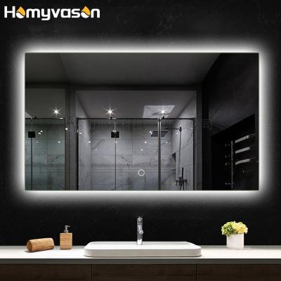 China Large Frontlight Backlight Backlight Bath Wall Decor Bright LED Backlit Mirror For Bathroom for sale