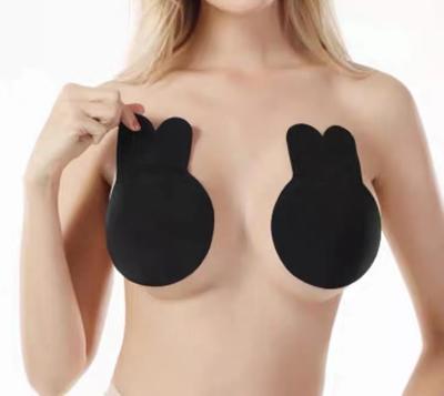 China Healthy and Environmetal Fashion Rabbit Ear Silicone Self Adhesive Lift Up Sponge Bra Pad Nipple Lift Covers for sale