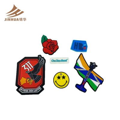 China eco-friendly 3D logo 3D PVC silicone patch eco-friendly soft rubber patches label for clothing for sale