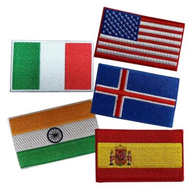 China Hot Sale Factory Price Handmade Embroidery Patch Flag Velcro Embroidery Brand Custom Patch for sale