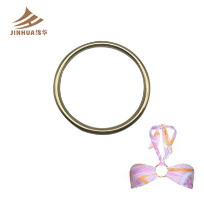 China Wholesale Fashion Swimwear Hardware 68mm Circle Ring Gold Metal Bra Ring and Slider Adjuster for sale