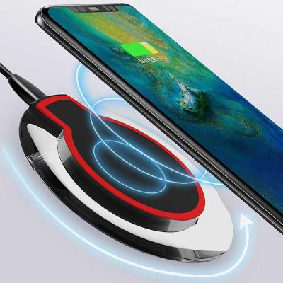 China 2021 Qi Free Sample LVSHUO New Universal Qi Wireless Charger Ultrathin Crystal Wireless Charger 5w Charging For iPhone Samsung for sale