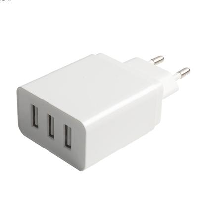 China QC3.0 Fast Charging 5V 3.1A 15.5W Mobile Phone Accessories Charger Wall Charger 3 USB Port Charger for sale