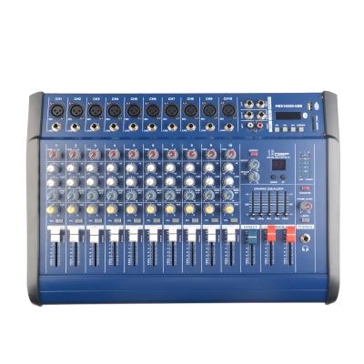 China 10 Channel High Fidelity Professional DJ Sound Mixer Power Audio Music Mixer for sale