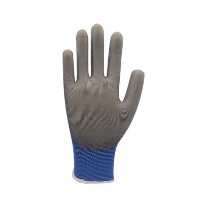 China Thin Anti-Static Dexterous Wholesale Industrial Gardening Construction PU Knitted Cotton Latex Work Safety Liner Gloves for sale