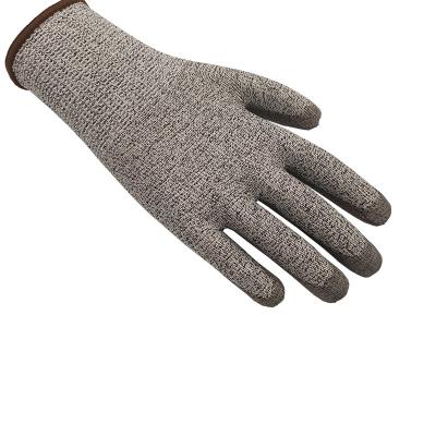 China Anti Cut Gloves Cut Resistant Gloves Anti-cut Safety Construction Glove Dipped PU Coated Cut Resistant Gloves for sale