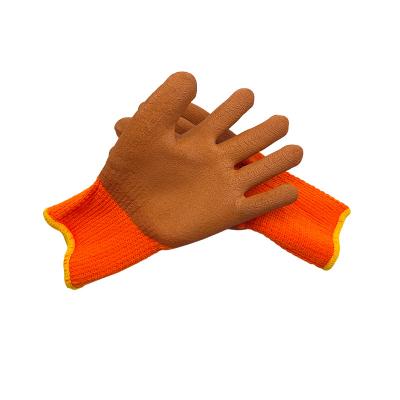 China Warm Custom Work Gloves Logo Coated Oil Wet Grip Nitrile Rubber Palm Dipped Mechanic Safety Glove Women Construction for sale