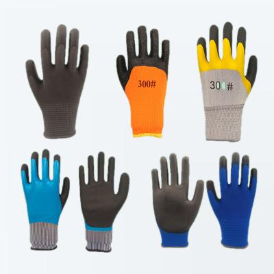 China Soft Breathable Construction Cheap Rugged Building Anti-Cut Level 5 Work PU Coated Palm Workes Anti-Cut Industrial Safety Rubber Gloves for sale