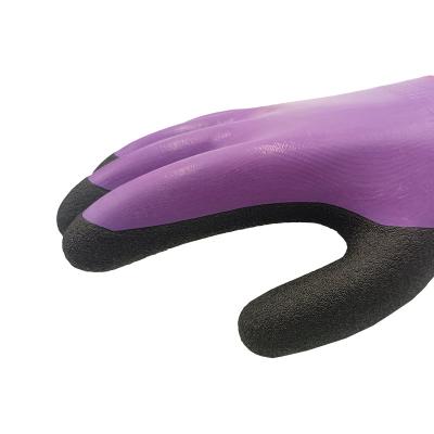 China Waterproof Wear-Resisting Anti Slip Latex Coated Safety Nylon Gloves For Construction Work for sale