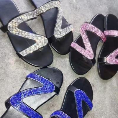 China Waterproof 2020 New Design Wholesale Women Outdoordies Slide Slippers,Diamond Fashion LaSandal EVA Women Slides Female Flat for sale