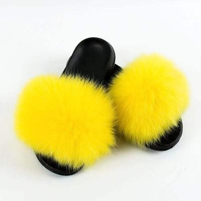 China Fashion Trend Fur Slides Wholesale Fur Slippers Slips Fur Slides for sale