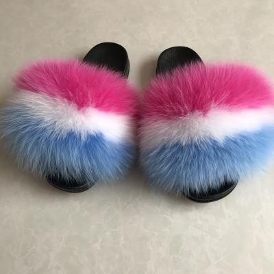 China 2021 Fashion Trend Fashion Party Fur Mommy and Me Slippers Fur Slides Smudge Fur Slippers for sale