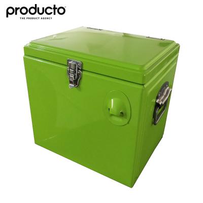 China Sustainable Customized Metal Insulated 15L Beer Cooler Box With Handle For Camping for sale