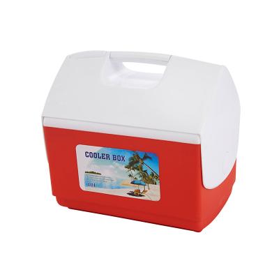 China Sustainable 10L Plastic Portable Cooler Box Cooler Box Picnic With Handle For Camping for sale