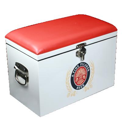 China Viable hot selling 20L metal beer cooler box with handle and lock for camping for sale