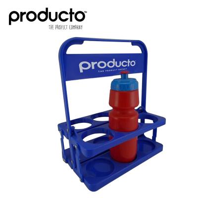 China Custom Plastic Foldable Logo Viable 6 Pack Beer Carrier Bottler Stand for sale