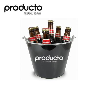 China Sustainable Popular 5QT Beer Metal Ice Bucket With Handle For Bar for sale