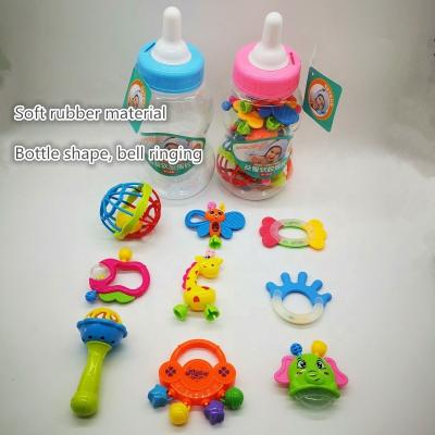 China Wholesale Quality Musical Rattle Toy Soft Rubber Baby Shaker Rattle Toys Educational Set for sale