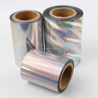 China Labels Cold Stamping Foil Rolls Jumbo Rainbow Offset Printing Silver Size Colored Cold Laminating Film Roll for sale