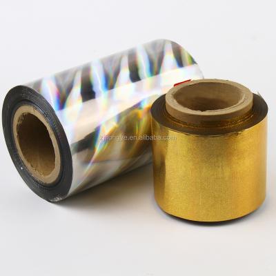 China Brands ZHY-061 Use In Clothing Gold Aluminum Foil Fiberglass Cloth Textile Foil for sale