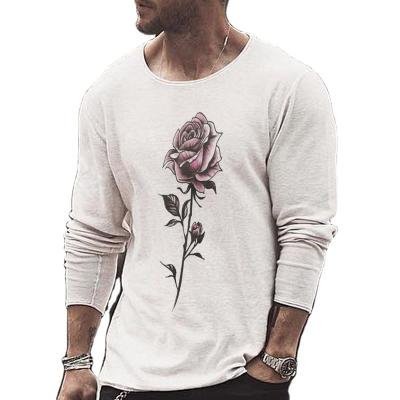 China Breathable Plain White Long Sleeve Men Unisex T-Shirt With Logo Printing Custom T-Shirt for sale