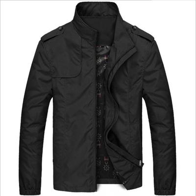 China Wholesale Black Plain Zipper Coat Windproof Waterproof Jacket Windproof Plus Size Men's Jackets And Coats 2021 for sale