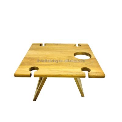 China Folding table EUROPEAN portable car lightweight acacia picnic set outdoor camping Mini Outdoor Folding Table for sale