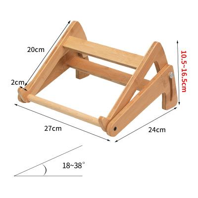 China 2020 New Modern Minimalist Modern Minimalist Bamboo Wood Desk Stand Solid Wood Computer Ergonomic iPad Stand for sale