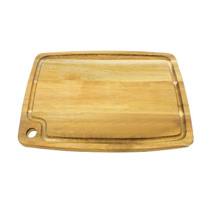 China Eco-Friendly Sustainable Kitchen Household Rectangular Board Solid Acacia Wood Chopper Cutting Board for sale