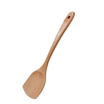 China Environmental protection sustainable natural beech shovel pancake wooden kitchen utensils, wooden cooking shovel for sale