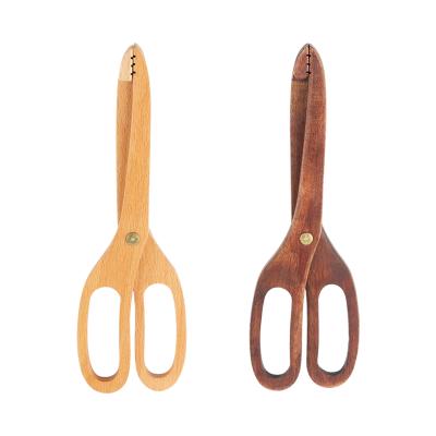 China Natural Eco-friendly Beech Kitchen Scissors Kitchen Cooking Scissors Beech Wood Scissors for sale