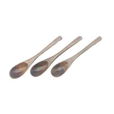 China Environmental Protection Beech Wooden Spoon Sustainable Natural Kitchen Solid Wooden Small Soup Spoon for sale