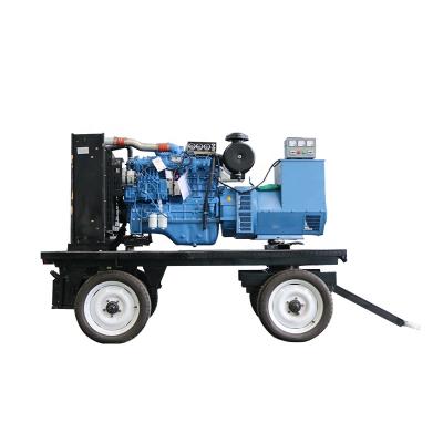 China 50kw Trailer Mobile Generator Two Wheels Diesel Genset Open Type YAG-50GF 60kva for sale