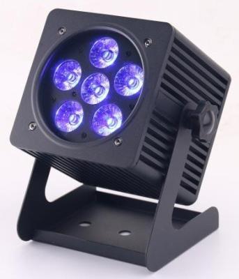 China Wireless DMX512 Waterproof IP65 Light, IR Outdoor, WIFI Theaters 6*18W RGBWA+UV 6IN1 LED Battery Par App for sale