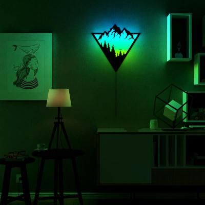 China Minimalist Amazon New Product Art Wall Lamp Bedroom Bedside Aisle Triangle Atmosphere Creative Wall Lamp for sale