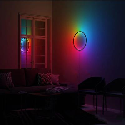 China Modern Decorative Wall Lamp Amazon Led Modern Minimalist Dimmable Bedroom RGB Colorful Wall Lamp for sale