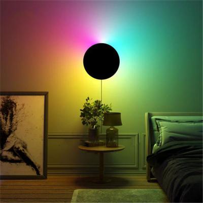 China Creative Minimalist Colorful Hotel Atmosphere LED Bedroom Study Lamp Design Art Decoration Wrought Iron Luxury Wall Lamp for sale