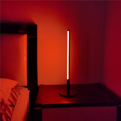 China Minimalist Modern Vertical Color Changing Bedroom Bar Home Decor Led Simple RGB Bed Side Table Lamp for sale